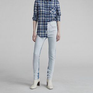 Rag & Bone High Waist Skinny Jeans Double Blues, 24, Barely Worn